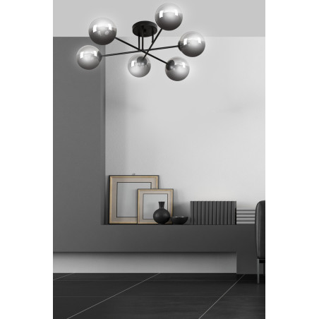 Lampa sufitowa  BRENDI 6B BL GRAFIT 832/6B EMIBIG