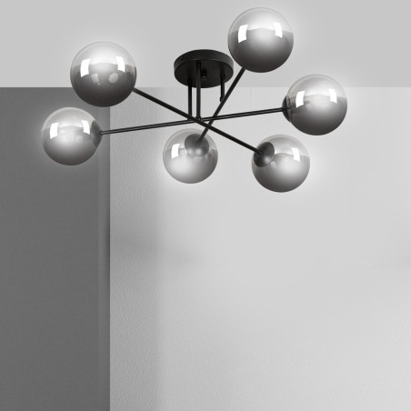 Lampa sufitowa  BRENDI 6B BL GRAFIT 832/6B EMIBIG