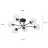 Lampa sufitowa  BRENDI 6B BL TRANSPARENT 831/6B EMIBIG