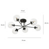 Lampa sufitowa  BRENDI 6B BL TRANSPARENT 831/6B EMIBIG