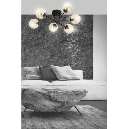 Lampa sufitowa  BRENDI 6B BL MIODOWY 833/6B EMIBIG