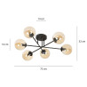Lampa sufitowa  BRENDI 6B BL MIODOWY 833/6B EMIBIG