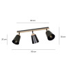 Lampa sufitowa  ATLAS 3 BLACK 725/3 EMIBIG