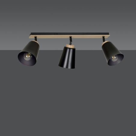 Lampa sufitowa  ATLAS 3 BLACK 725/3 EMIBIG