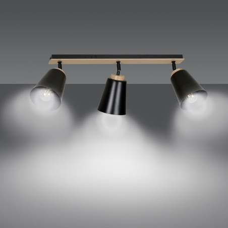 Lampa sufitowa  ATLAS 3 BLACK 725/3 EMIBIG