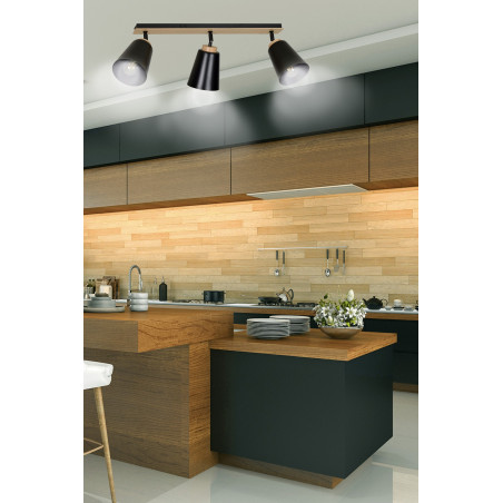 Lampa sufitowa  ATLAS 3 BLACK 725/3 EMIBIG