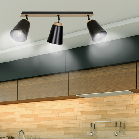Lampa sufitowa  ATLAS 3 BLACK 725/3 EMIBIG