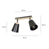 Lampa sufitowa  ATLAS 2 BLACK 725/2 EMIBIG