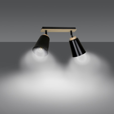 Lampa sufitowa  ATLAS 2 BLACK 725/2 EMIBIG