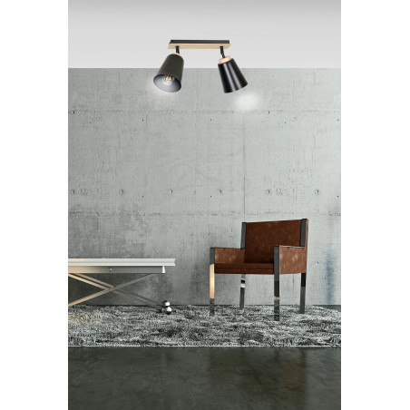 Lampa sufitowa  ATLAS 2 BLACK 725/2 EMIBIG