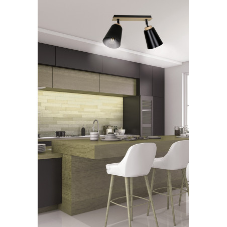 Lampa sufitowa  ATLAS 2 BLACK 725/2 EMIBIG