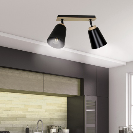 Lampa sufitowa  ATLAS 2 BLACK 725/2 EMIBIG