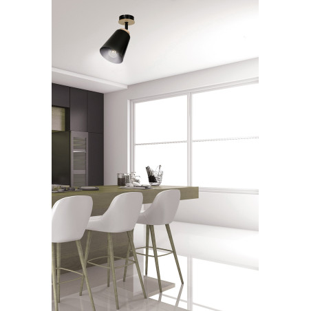 Lampa sufitowa  ATLAS 1 BLACK 725/1 EMIBIG