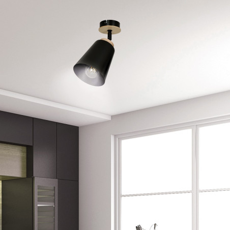 Lampa sufitowa  ATLAS 1 BLACK 725/1 EMIBIG