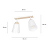 Lampa sufitowa  ATLAS 2 WHITE 724/2 EMIBIG