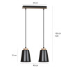 Lampa wisząca BOLERO 2 BLACK 442/2 EMIBIG