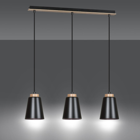 Lampa wisząca BOLERO 3 BLACK 442/3 EMIBIG