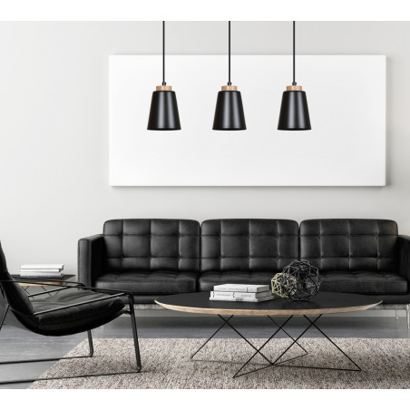 Lampa wisząca BOLERO 3 BLACK 442/3 EMIBIG