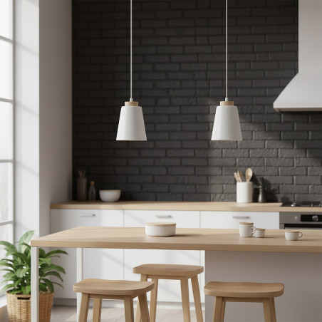 Lampa wisząca BOLERO 1 WHITE 443/1 EMIBIG
