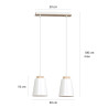 Lampa wisząca BOLERO 2 WHITE 443/2 EMIBIG