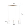 Lampa wisząca BOLERO 3 WHITE 443/3 EMIBIG