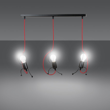 Lampa wisząca BOBI 3 BLACK 537/3 EMIBIG