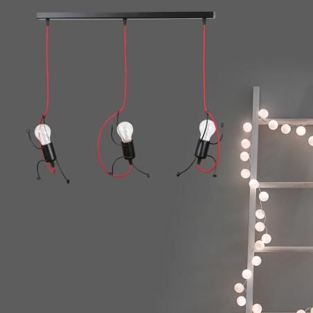 Lampa wisząca BOBI 3 BLACK 537/3 EMIBIG