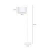 Lampa podłogowa TRAPO LP1 WH WHITE 575/1 EMIBIG