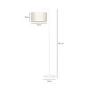 Lampa podłogowa TRAPO LP1 WH ECRU 572/1 EMIBIG