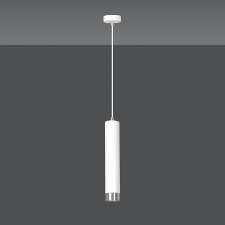 Lampa wisząca  KIBO 1 WH/CHROME 641/1 EMIBIG