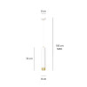 Lampa wisząca  KIBO 1 WH/GOLD 642/1 EMIBIG