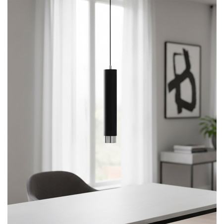 Lampa wisząca  KIBO 1 BL/CHROME 643/1 EMIBIG
