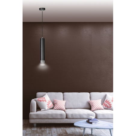 Lampa wisząca  KIBO 1 BL/CHROME 643/1 EMIBIG