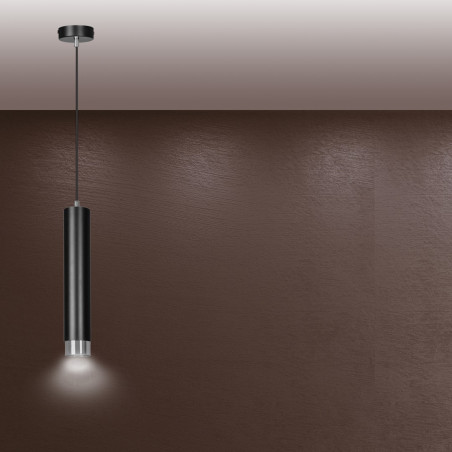 Lampa wisząca  KIBO 1 BL/CHROME 643/1 EMIBIG