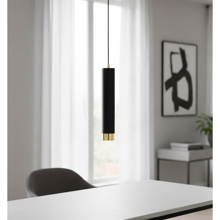 Lampa wisząca  KIBO 1 BL/GOLD 644/1 EMIBIG