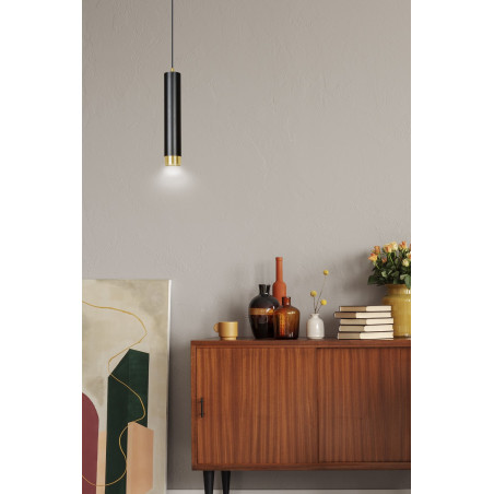Lampa wisząca  KIBO 1 BL/GOLD 644/1 EMIBIG
