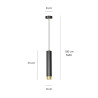 Lampa wisząca  KIBO 1 BL/GOLD 644/1 EMIBIG