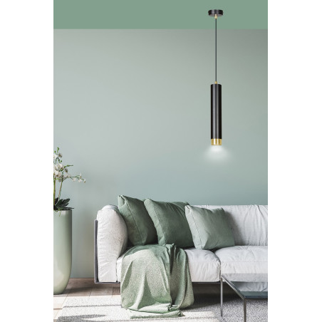 Lampa wisząca  KIBO 1 BL/GOLD 644/1 EMIBIG