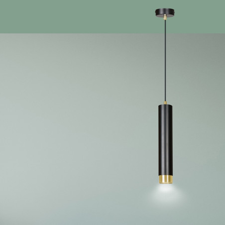 Lampa wisząca  KIBO 1 BL/GOLD 644/1 EMIBIG