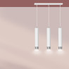 Lampa wisząca  KIBO 3 WH/CHROME 641/3 EMIBIG