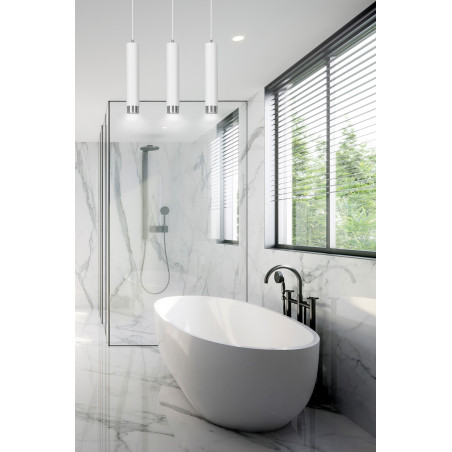 Lampa wisząca  KIBO 3 WH/CHROME 641/3 EMIBIG
