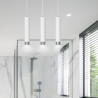 Lampa wisząca  KIBO 3 WH/CHROME 641/3 EMIBIG
