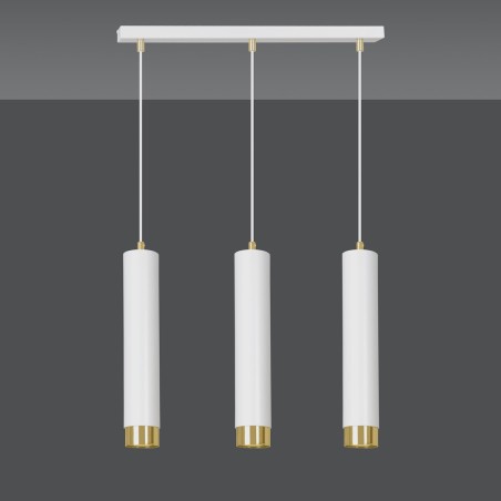 Lampa wisząca  KIBO 3 WH/GOLD 642/3 EMIBIG