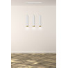 Lampa wisząca  KIBO 3 WH/GOLD 642/3 EMIBIG