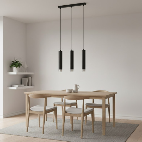 Lampa wisząca  KIBO 3 BL/CHROME 643/3 EMIBIG