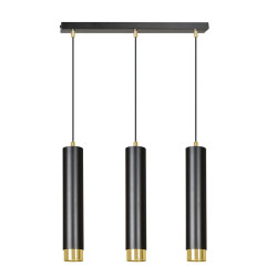 Lampa wisząca  KIBO 3 BL/GOLD 644/3 EMIBIG