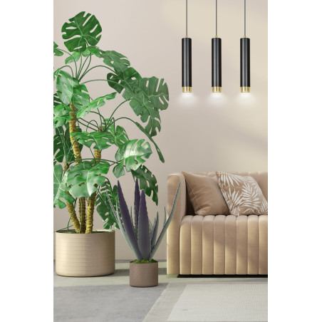 Lampa wisząca  KIBO 3 BL/GOLD 644/3 EMIBIG