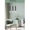 Lampa wisząca  KIBO 3 BL/GOLD 644/3 EMIBIG