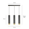 Lampa wisząca  KIBO 3 BL/GOLD 644/3 EMIBIG