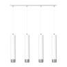 Lampa wisząca  KIBO 4 WH/CHROME 641/4 EMIBIG